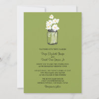Mason Jar e White Daisies | Casamento Verde