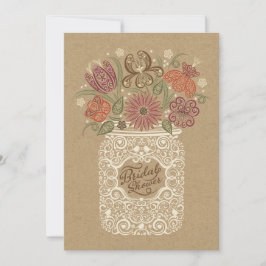 Convite Mason Jar Fall Chá de panela