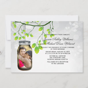 Convite Mason Jar Outdoor Modelo