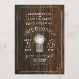 Convite Mason Jar Wedding, Mason