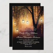 Mason Jars String Luzes Elegante Casamento Russo