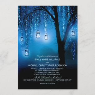 Convite Mason Jars String Luzes Elegante Casamento Russo