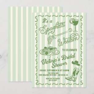Convite Massa de Cowboy Italiano Spaghetti Western Desenha