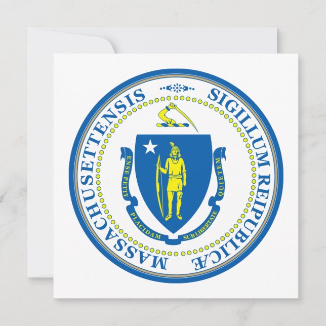 Convite Massachusetts State Seal (Frente)