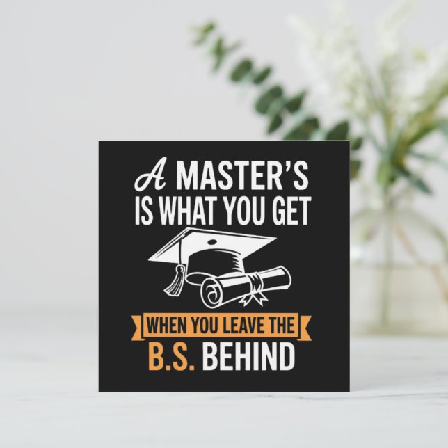 Convite Master’s Degree MBA Masters Degree Graduation  (Em pé/Frente)