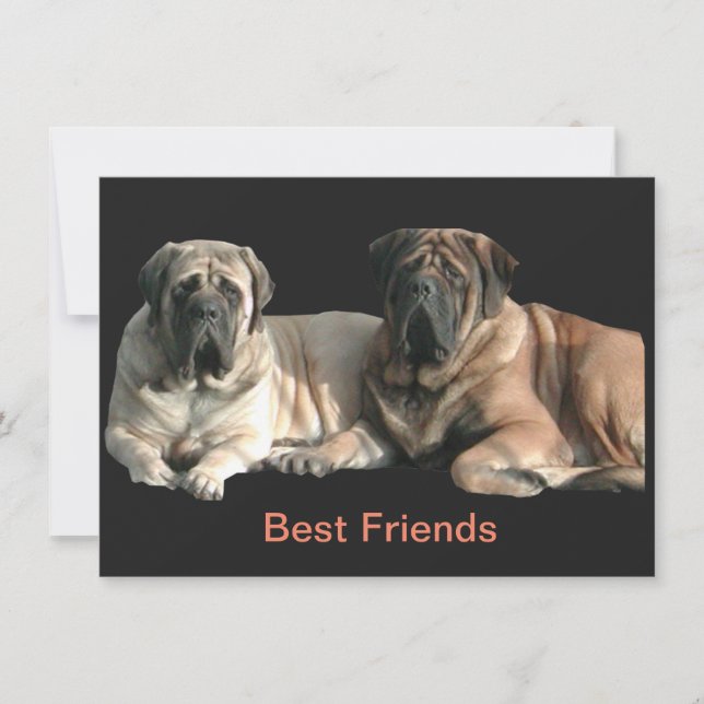 Convite Mastiff Best Friends  (Frente)
