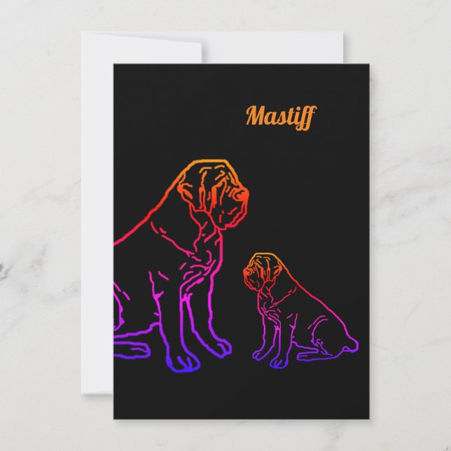 Convite Mastiff Vatertag Best Friends  (Frente)