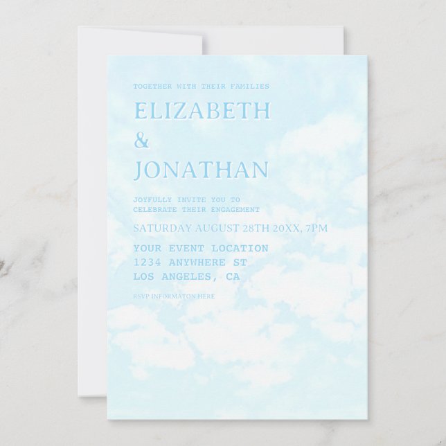 Convite Match Made In Heaven Engagement Party (Frente)