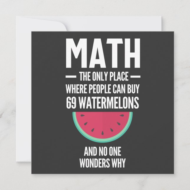 Convite Matemática. Engraçado Math Sarcasm Cote Gift (Frente)