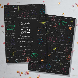 Convite Matemática Equações Fórmulas de Matemática Anivers