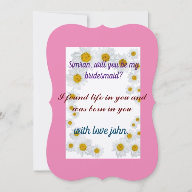 Convite Matizes românticos e matizes sentimentais (Frente)