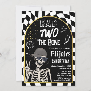 Convite Mau até os Ossos 2º Aniversário Halloween 