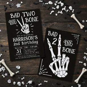 Convite Mau até os Ossos! Aniversário de 2 anos de Hallowe