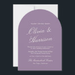 Convite Mauve Arch Garden Wedding Invitation<br><div class="desc">This mauve arch garden wedding invitation blends romantic summer color with a timeless silhouette. Featuring elegant calligraphy on a refined arched layout, it captures soft mauve florals and modern quiet luxury styling in one elevated design. Perfect for the bride planning a romantic garden celebration with natural light and graceful details....</div>