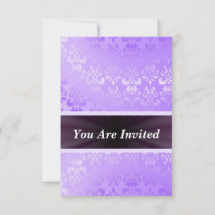Convite Mauve damask qualquer ocasião
