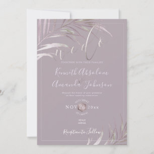 Convite Mauve+Palmas Lilac PixDezines, Nós Fazemos