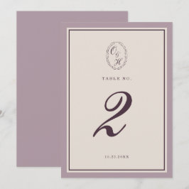 Convite Mauve Plum Wedding Table Number