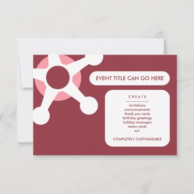 Convite mauve retro jax (Frente)