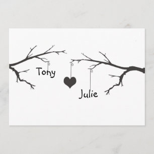 Convite Me Heart You Festa de noivado Invitation