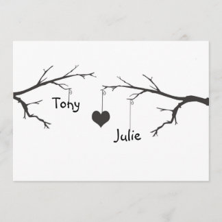 Convite Me Heart You Festa de noivado Invitation