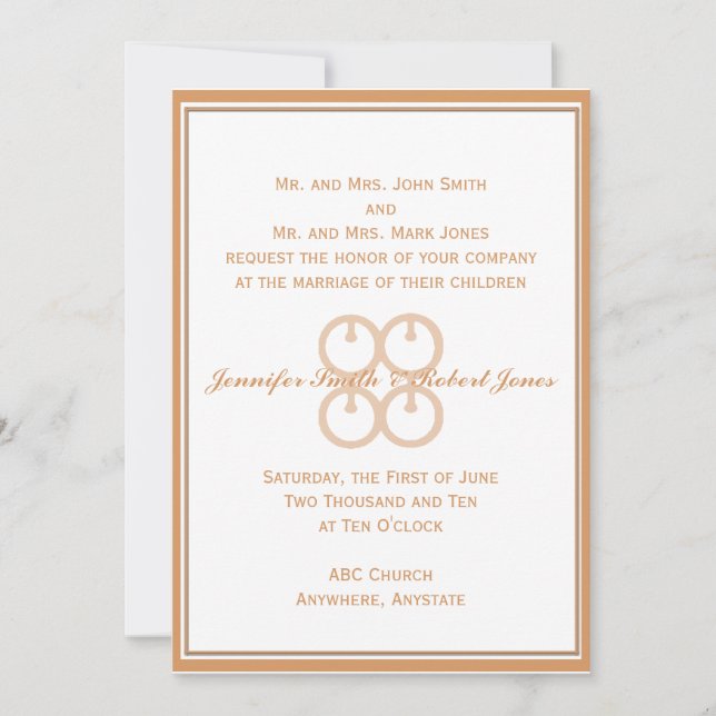 Convite Me Ware Wo em Coral Blush (Frente)