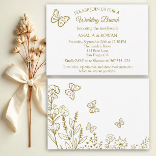 Convite Meadow Flowers Wedch Brunch