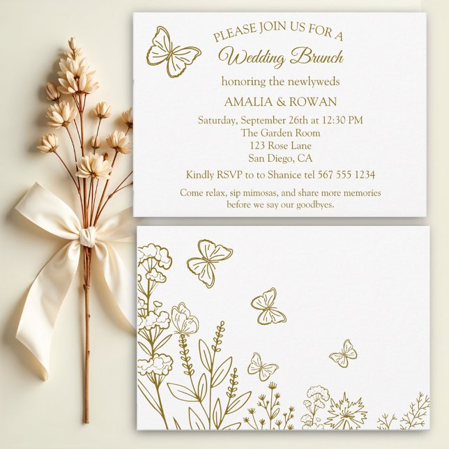 Convite Meadow Flowers Wedch Brunch (Criador carregado)