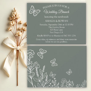 Convite Meadow Flowers Wedch Brunch