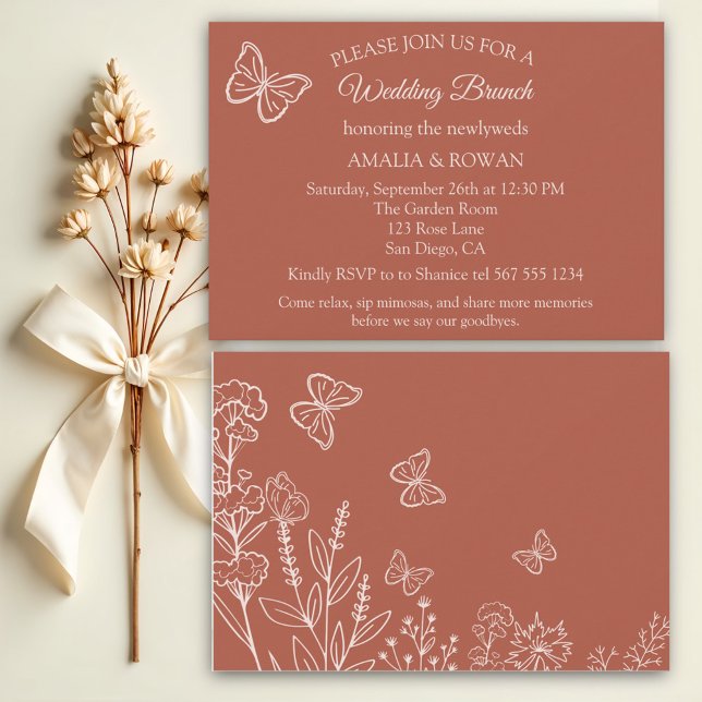 Convite Meadow Flowers Wedch Brunch (Criador carregado)