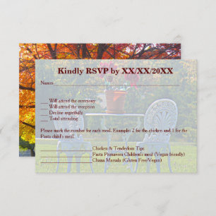 Convite Meadow of Love - Autumn Tree Wedding RSVP