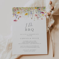 Meadow Wildflower I Do CHURRASCO Festa de noivado
