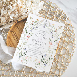 Convite Meadow Wildflower Rustic Boho Wedding