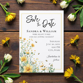 Convite Meant to Bee Rustic Save the Date