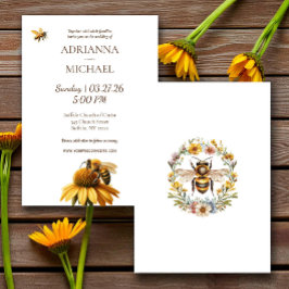 Convite Meant to Bee Rustic Wedding Invitation