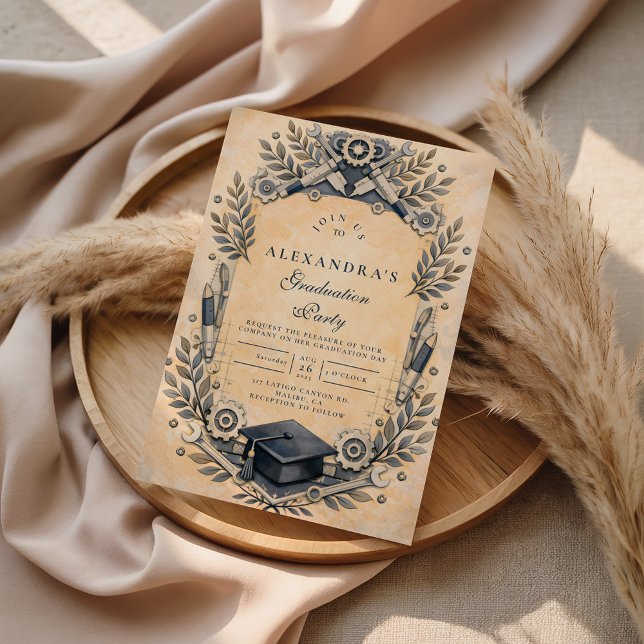 Convite Mechanical Engineering Degree Graduation (Criador carregado)