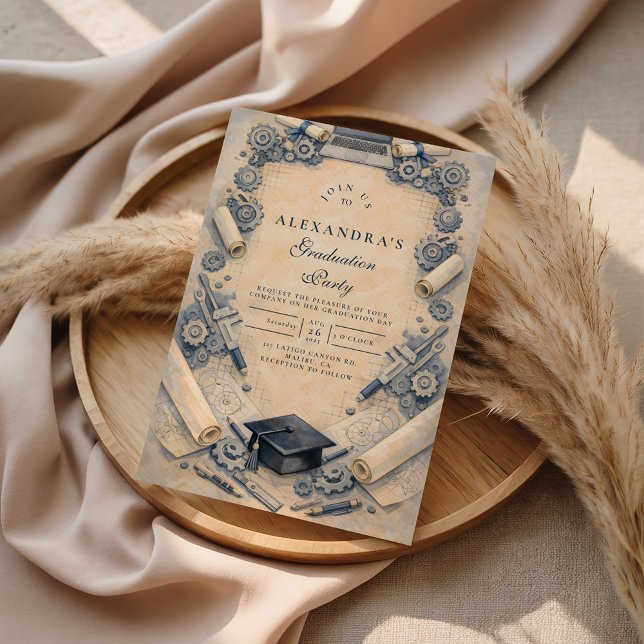 Convite Mechanical Engineering Graduation Party (Criador carregado)