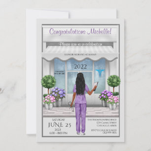 Convite Med School Graduation Hispânico African Invite