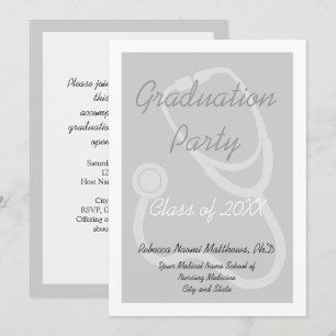 Convite Medical School Graduation Party Invitation