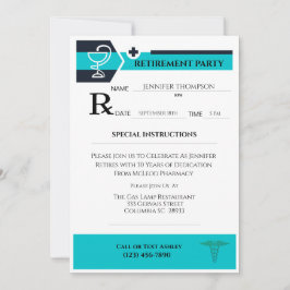 Convite Medicamento Farmacêutico Receita Médica Retirada