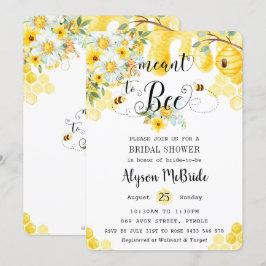 Convite Medição de Chá de panela de Mel Floral Amarelo