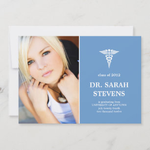 Convite médico da foto da graduação do Caduceus