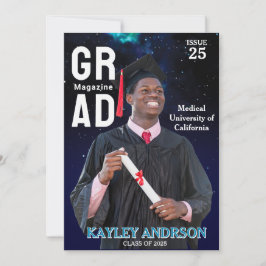 Convite Médico de Graduação de Fotos Elegante