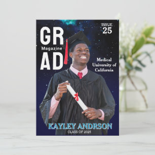 Convite Médico de Graduação de Fotos Elegante