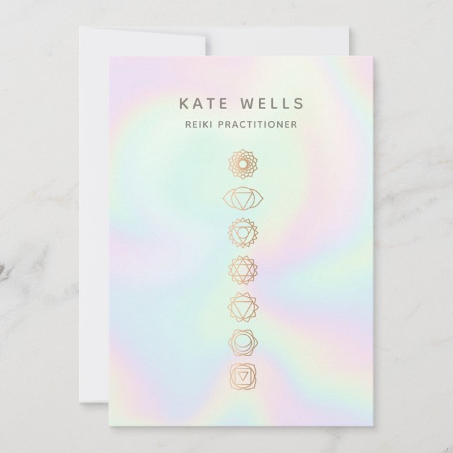 Convite Médico Holographic Chakras Reiki (Frente)