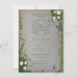 Convite Medieval Garden Romance Wedding Invitation