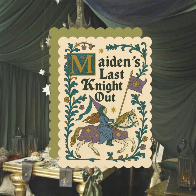 Convite Medieval “Last Knight Out” Bachelorette Invitation (Criador carregado)