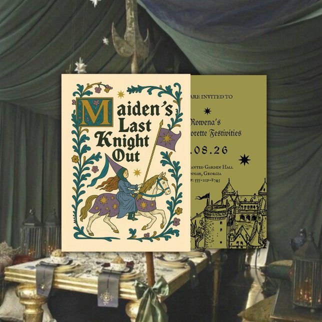 Convite Medieval “Last Knight Out” Bachelorette Invitation (Criador carregado)