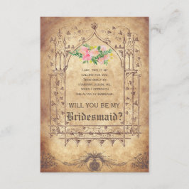 Convite Medieval Você será minha dama de Bridesmaid?