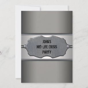 Convite Médio Life Crises Mans Party