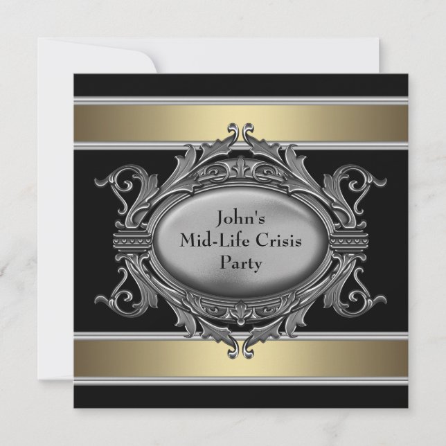 Convite Médio Negro Crise de Vida (Frente)